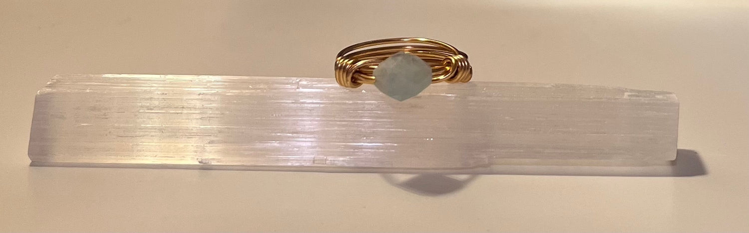 Ocean Sky Wire Wrap Rings