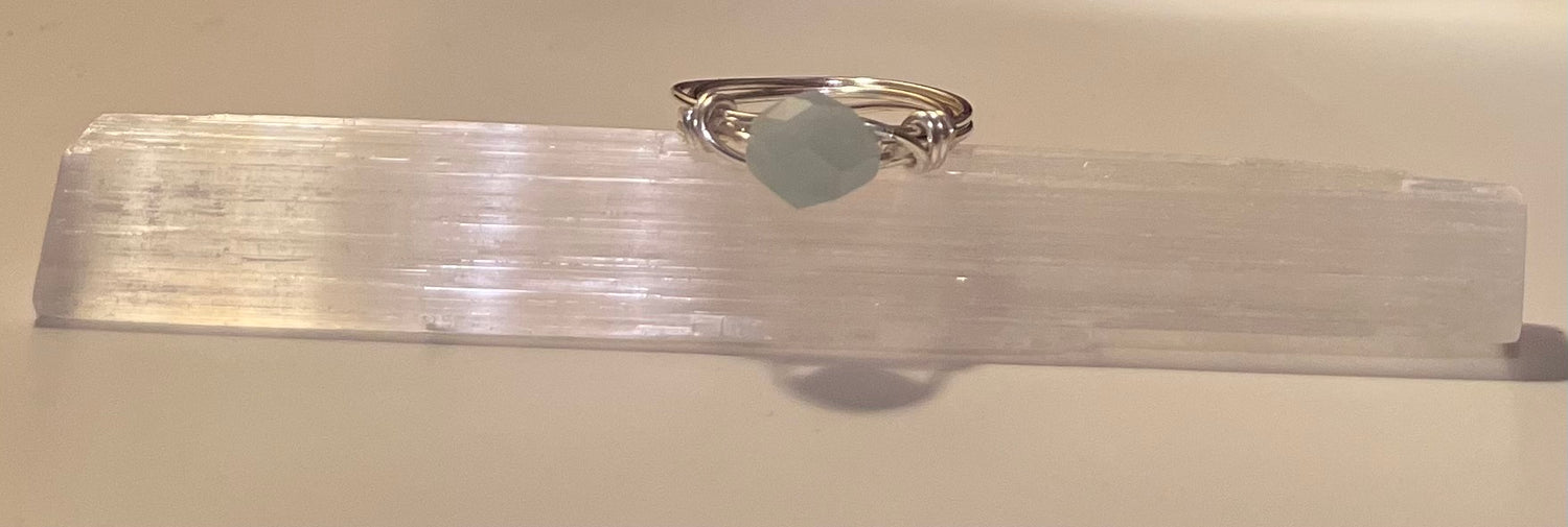 Ocean Sky Wire Wrap Rings