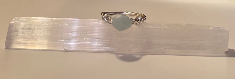 Ocean Sky Wire Wrap Rings